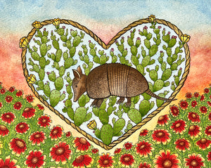 Rambling Dillo Print by Sarah Figueroa