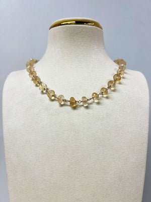 Citrine and Gold Filled Necklace by Rebecca Frazier Jewelry