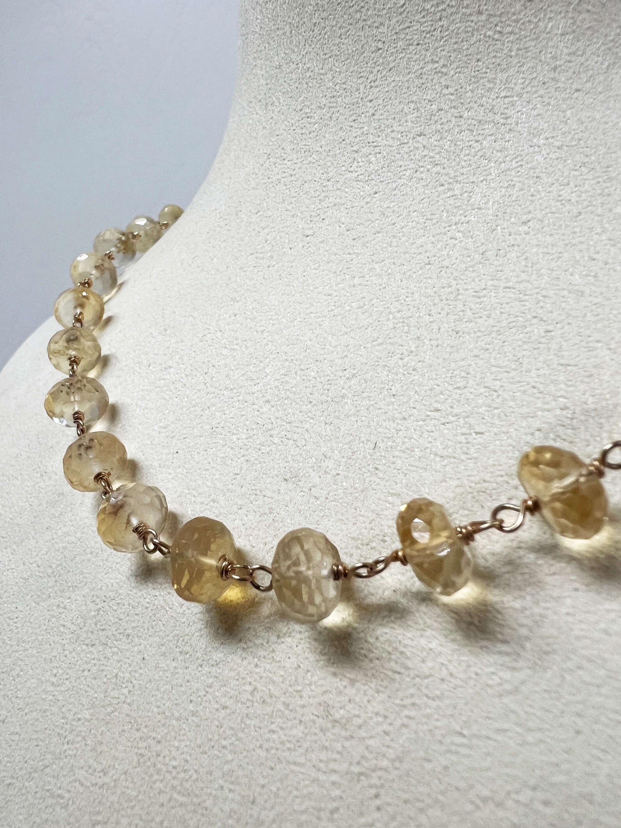 Citrine and Gold Filled Necklace by Rebecca Frazier Jewelry