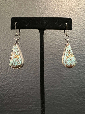 Nevada No.8 Mine Turquoise Earrings by Rebecca Frazier