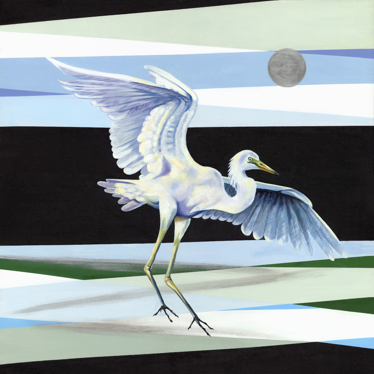 Egret Landing by Christina Green-Martinez