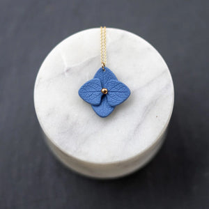 Blue Hydrangea Necklace - Honfleur Collection by Remnant Studios