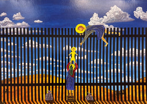 Border Nativity Greeting Card by Ricardo Zamora