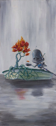 Autumn Bot - Robots in Rowboats by Lauren Briere + Paper Print