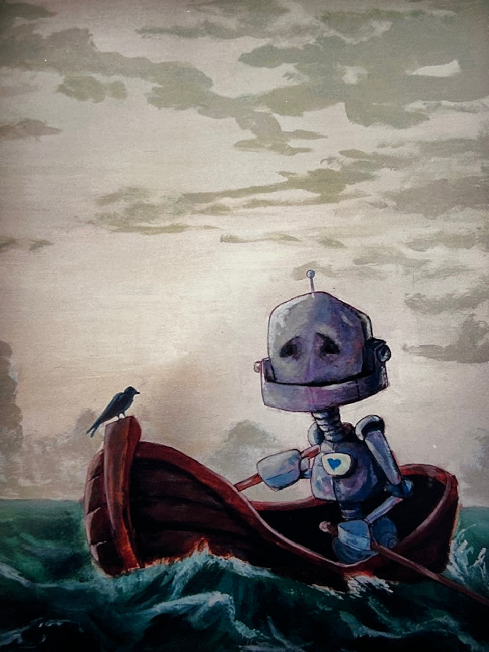 Bird Bot - Robots in Rowboats by Lauren Briere + Paper Print