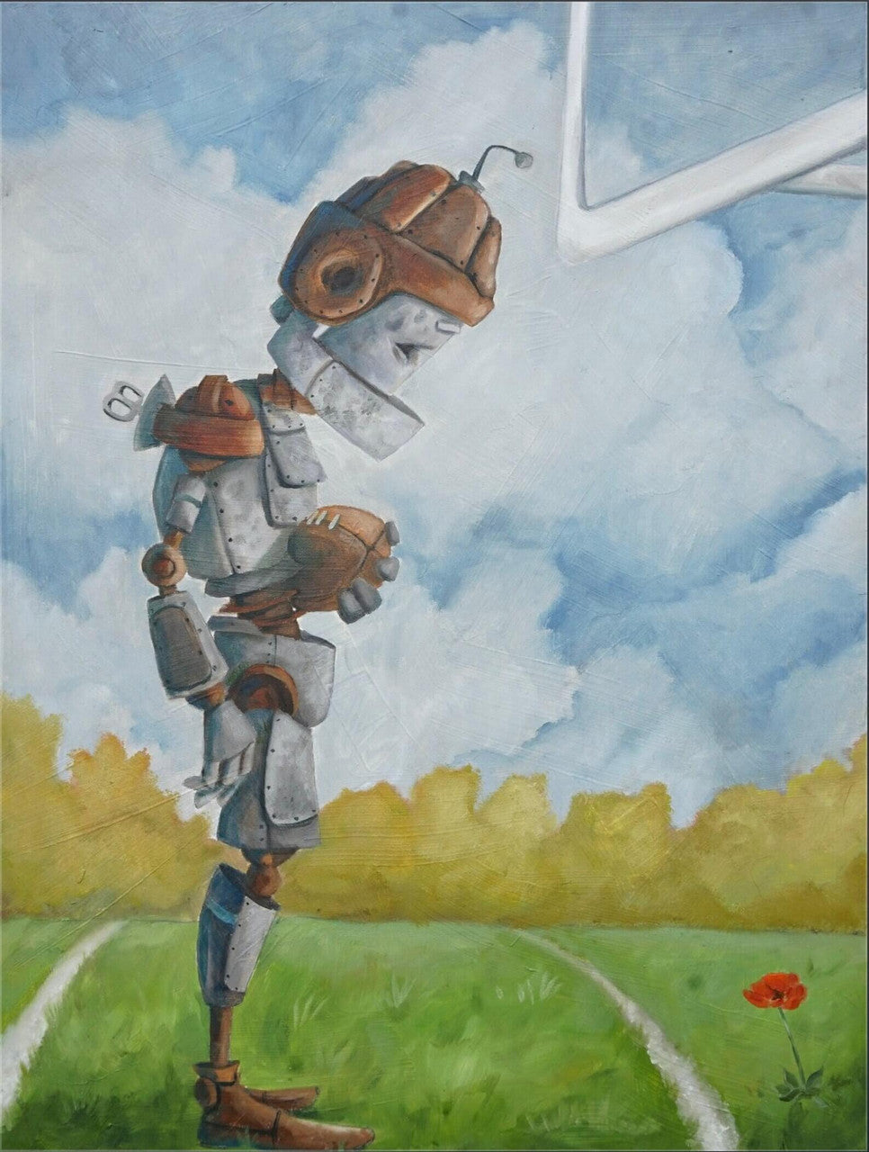 Football Bot - Robots in Rowboats by Lauren Briere + Paper Print