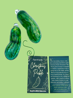 Solid Glass Pickle Ornament by Ryan Doolittle Glass