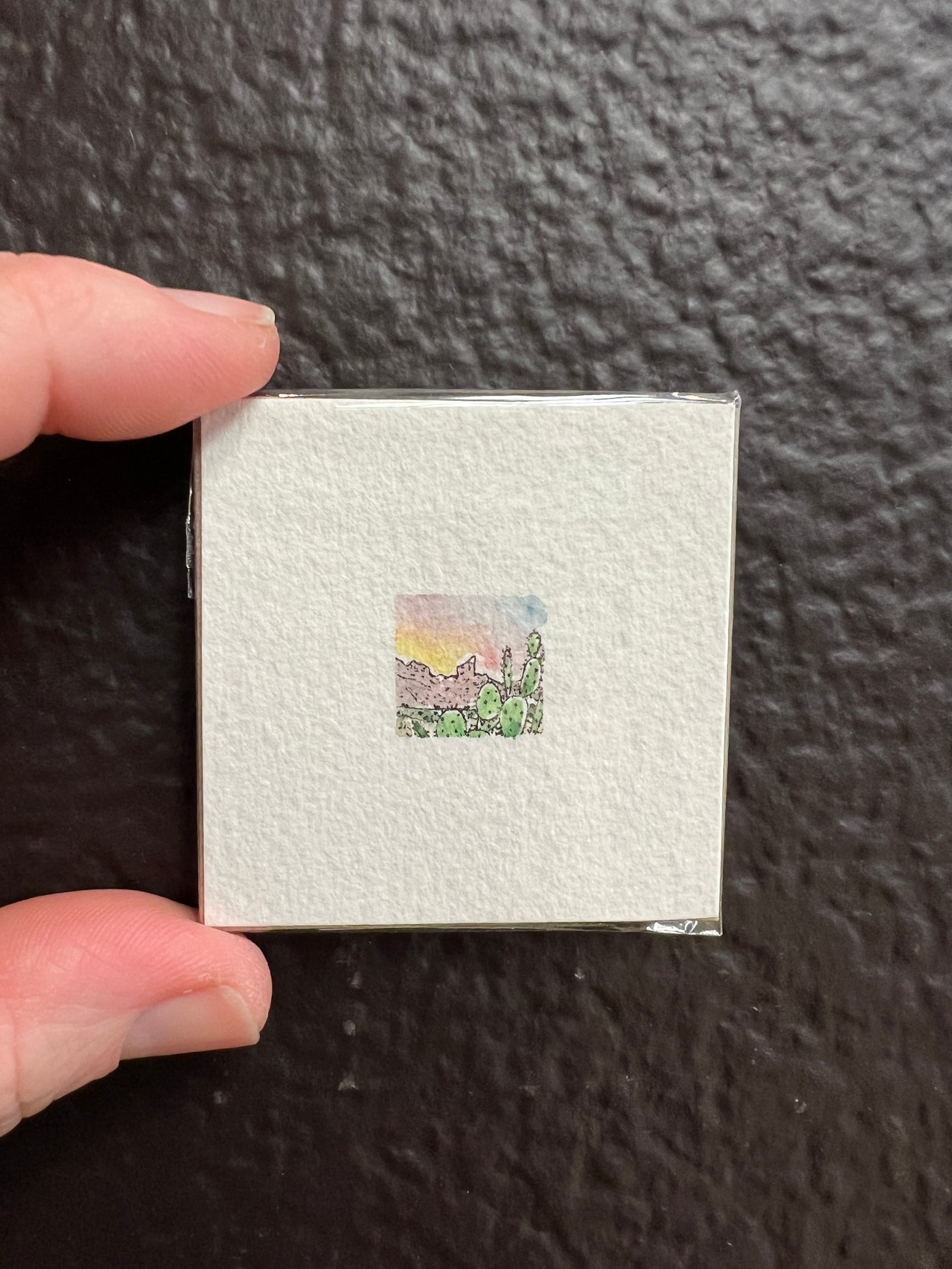 Teeny Tiny Prickly Pear Butte Original by Sally Van Horn