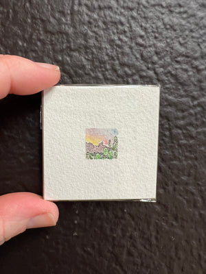 Teeny Tiny Prickly Pear Butte Original by Sally Van Horn