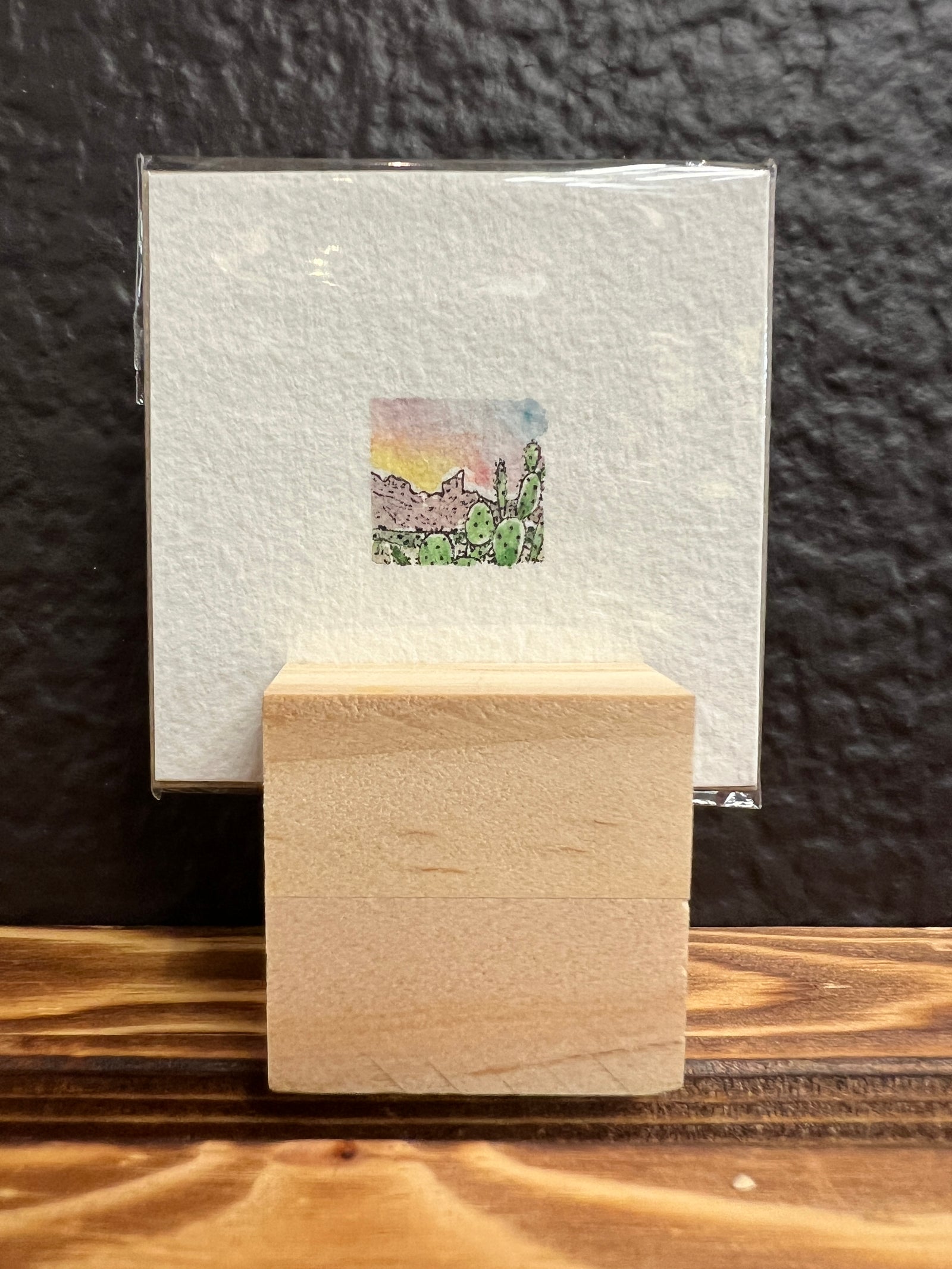 Teeny Tiny Prickly Pear Butte Original by Sally Van Horn