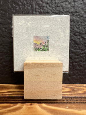 Teeny Tiny Prickly Pear Butte Original by Sally Van Horn