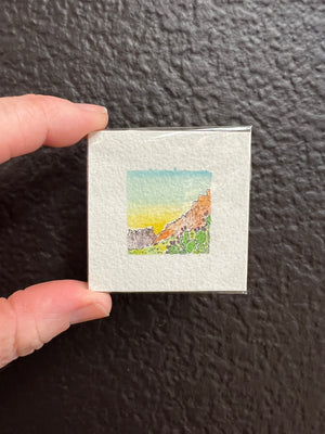 Teeny Tiny Prickly Pear Mountain Original by Sally Van Horn