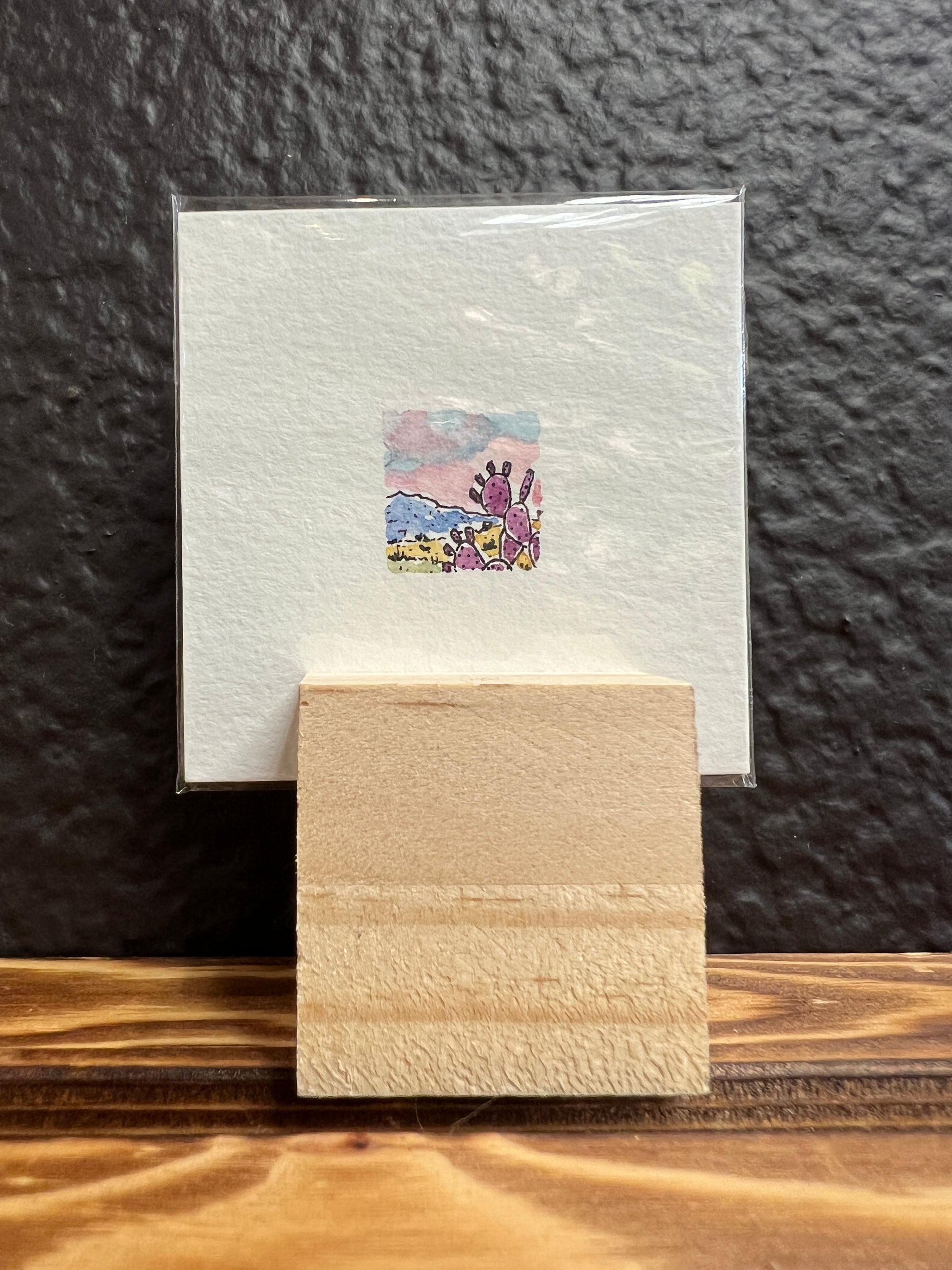 Teeny Tiny Purple Prickly Pear Original by Sally Van Horn