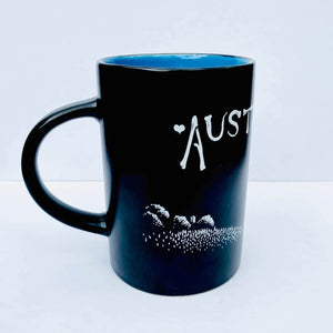 Austin Tx Skeleton Mug by Sam Hurt