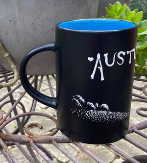 Austin Tx Skeleton Mug by Sam Hurt