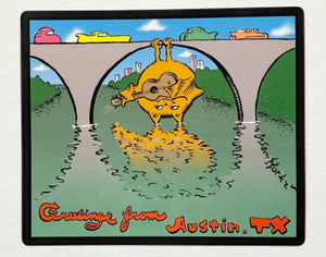 Greetings from Austin Sticker by Sam Hurt