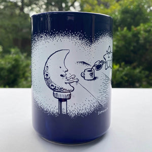 Up All Night & Moon Mug by Sam Hurt