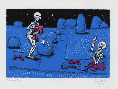 Skinny Dip Silkscreen Print by Sam Hurt