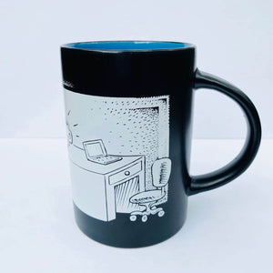 Work from Home Eyebeam Mug by Sam Hurt