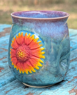 Thumbprint Sipper - Indian Blanket Tumblers by Sarah Beth Pottery