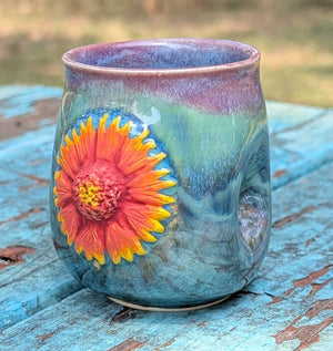 Thumbprint Sipper - Indian Blanket Tumblers by Sarah Beth Pottery