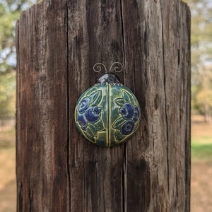 Blueberry Ladybug by Sarah Beth Pottery