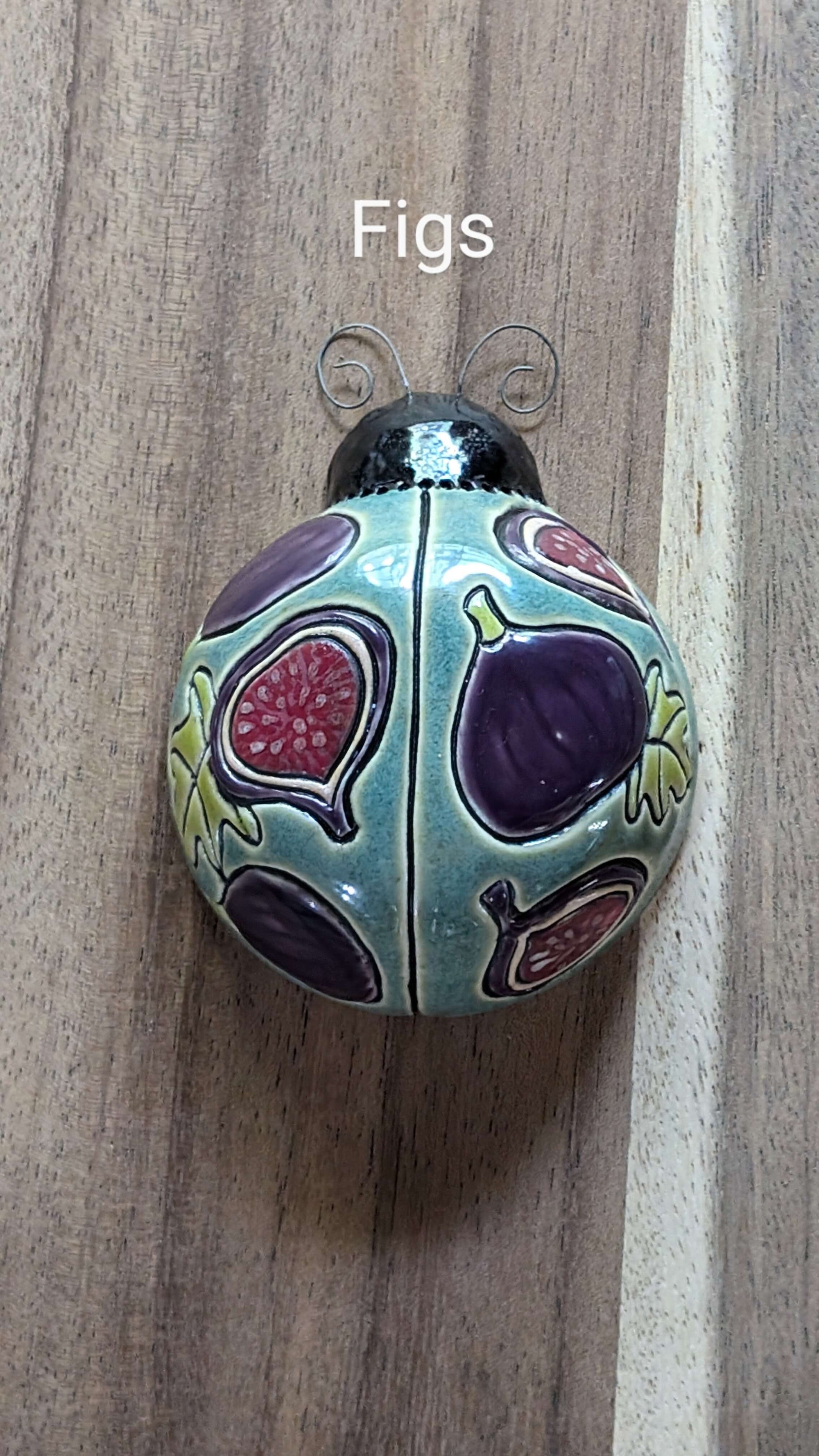 Figs Ladybug by Sarah Beth Pottery