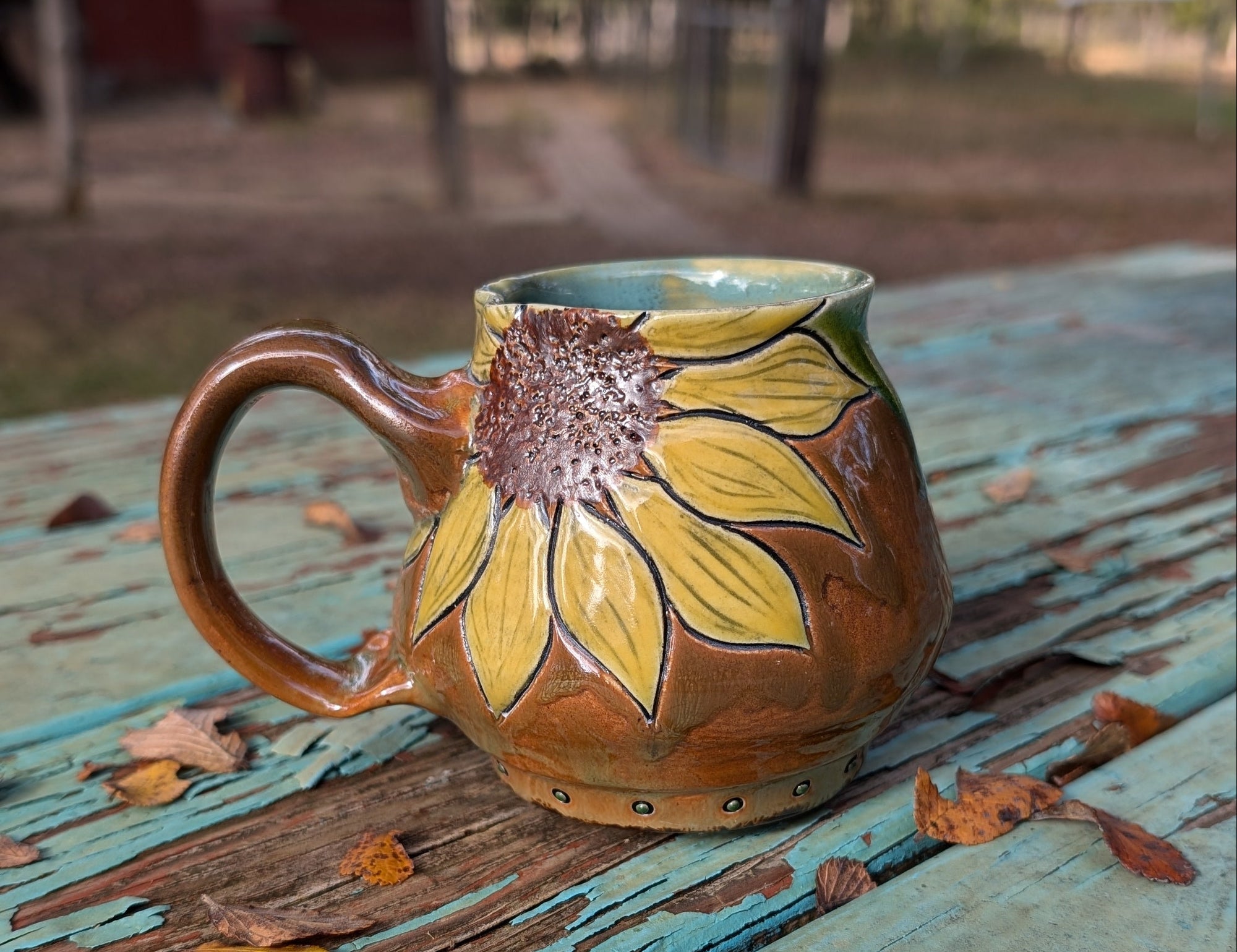 Sunflower Mug by Sarah Beth Pottery