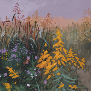 Asters and Goldenrod Print by  Sarah Moore