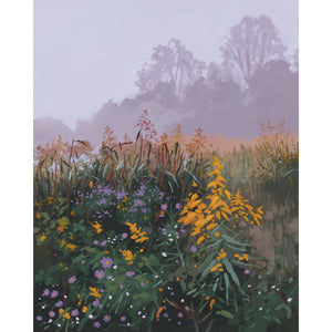 Asters and Goldenrod Print by  Sarah Moore + 11x14