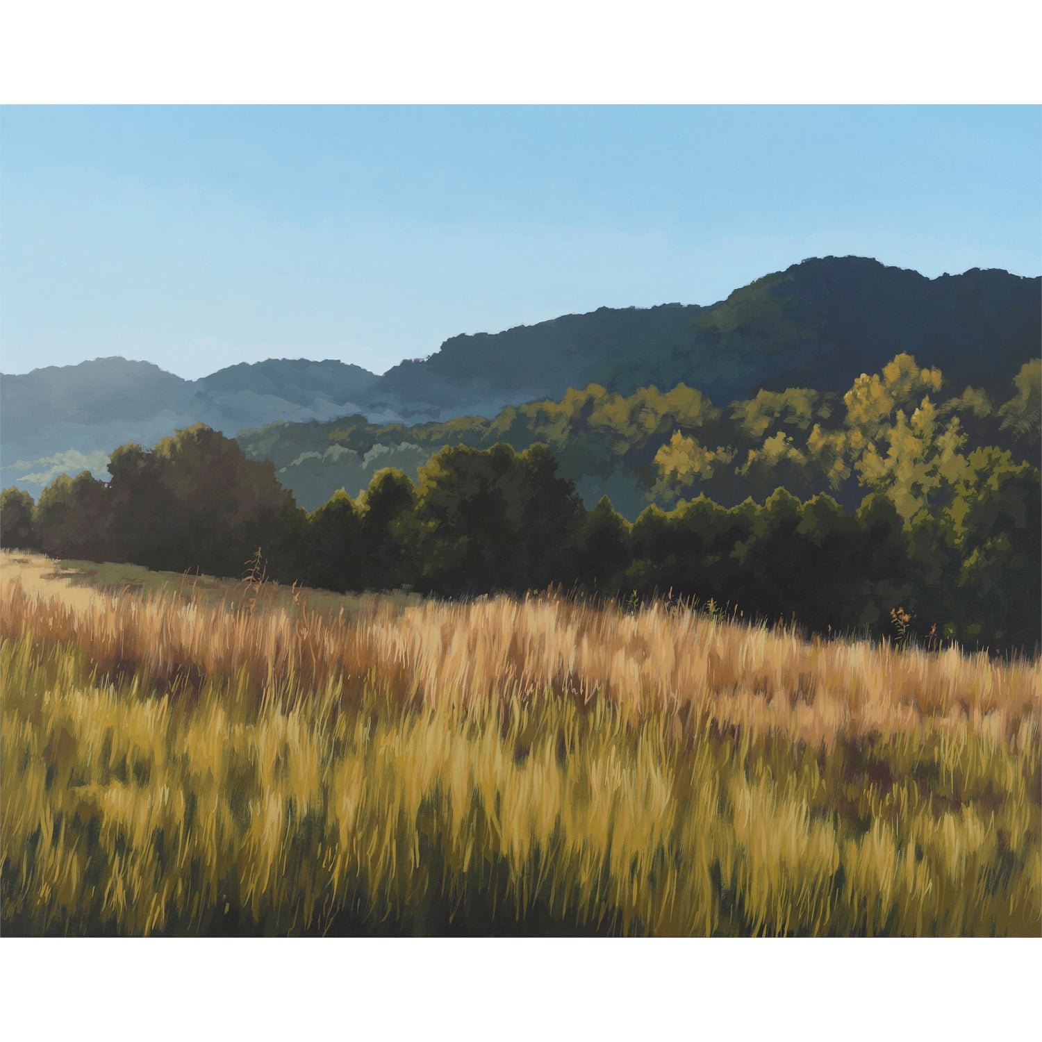 Daybreak Meadow Print by  Sarah Moore