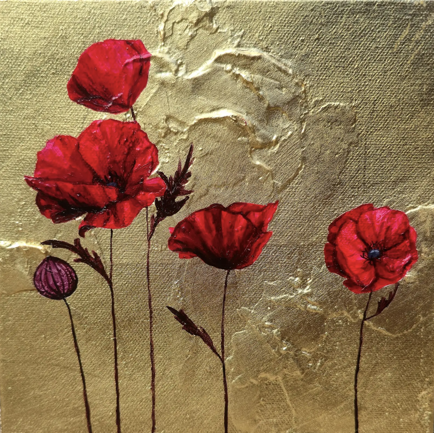 Handful of Poppies V by Lauren Hua