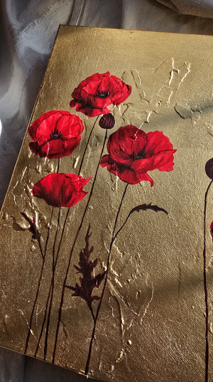 Red Poppies II by Lauren Hua