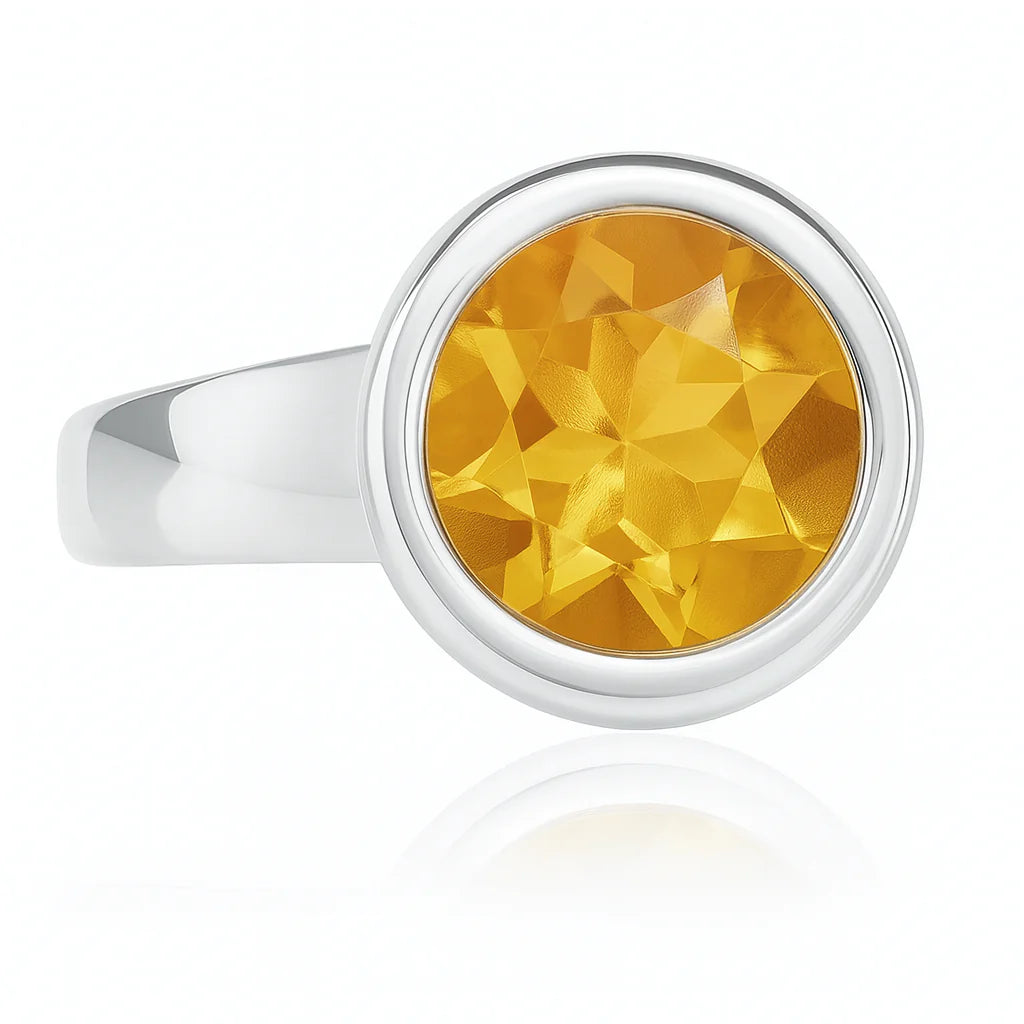 Barcelona Gaudi Circle Classic Stone Rings by Sikara & Co.