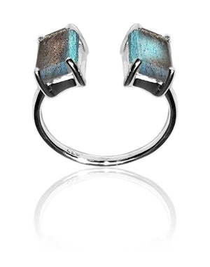 Non Connect Trek Ring with Labradorite by Sikara & Co.