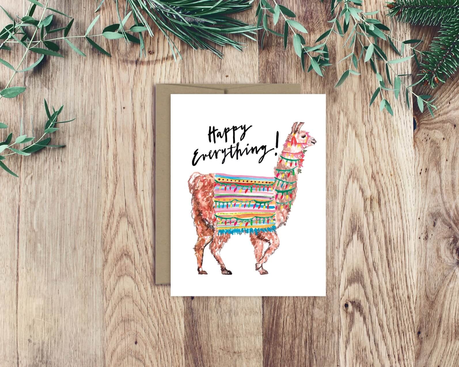 Happy Everything Card - Llama by Stationery Bakery