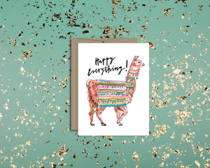 Happy Everything Card - Llama by Stationery Bakery