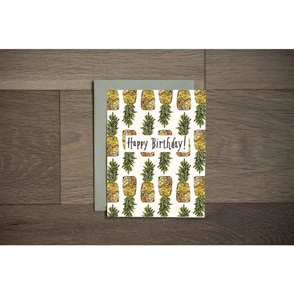 Happy Birthday Card - Pineapples by Stationery Bakery