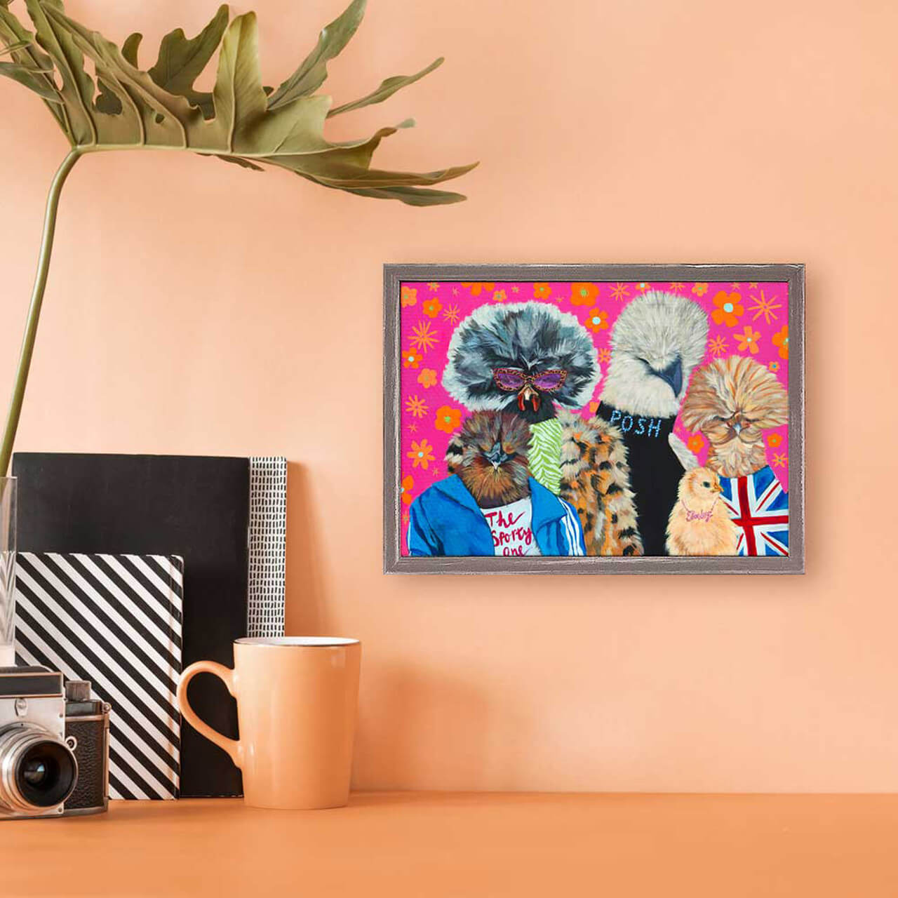 Spice Chicks Mini Framed Canvas Print by Stationery Bakery