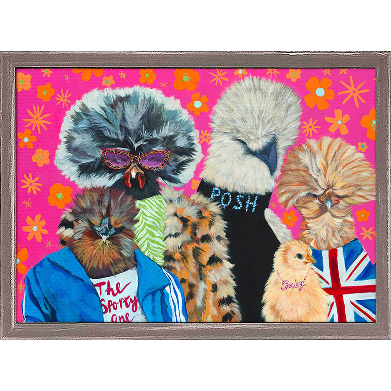 Spice Chicks Mini Framed Canvas Print by Stationery Bakery