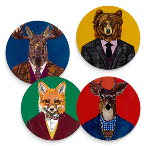 Colorful Ceramic Coasters - Set of 4 by Stationery Bakery