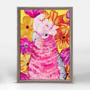 Pinky Mini Framed Canvas Print by Stationery Bakery