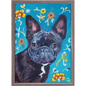 French Bulldog Mini Framed Canvas Print by Stationery Bakery