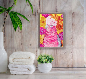 Pinky Mini Framed Canvas Print by Stationery Bakery