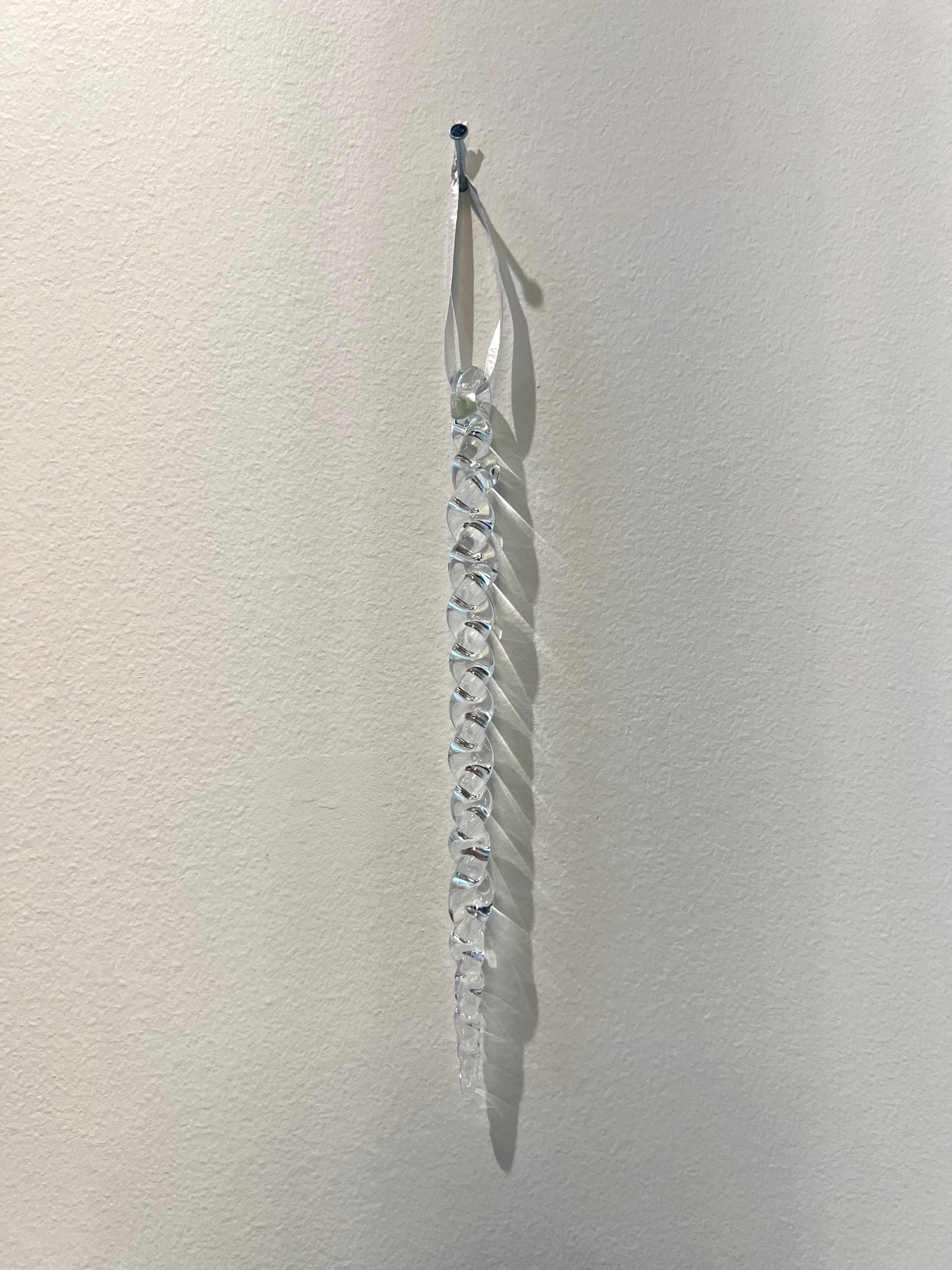 Clear Glass Icicle Christmas Ornament by Steve Vaught
