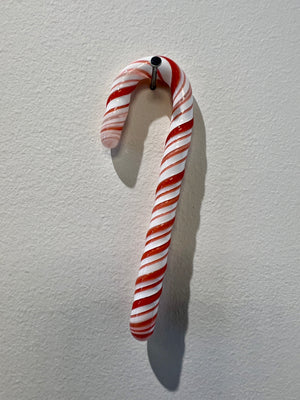 Glass Candycane Christmas Ornament by Steve Vaught
