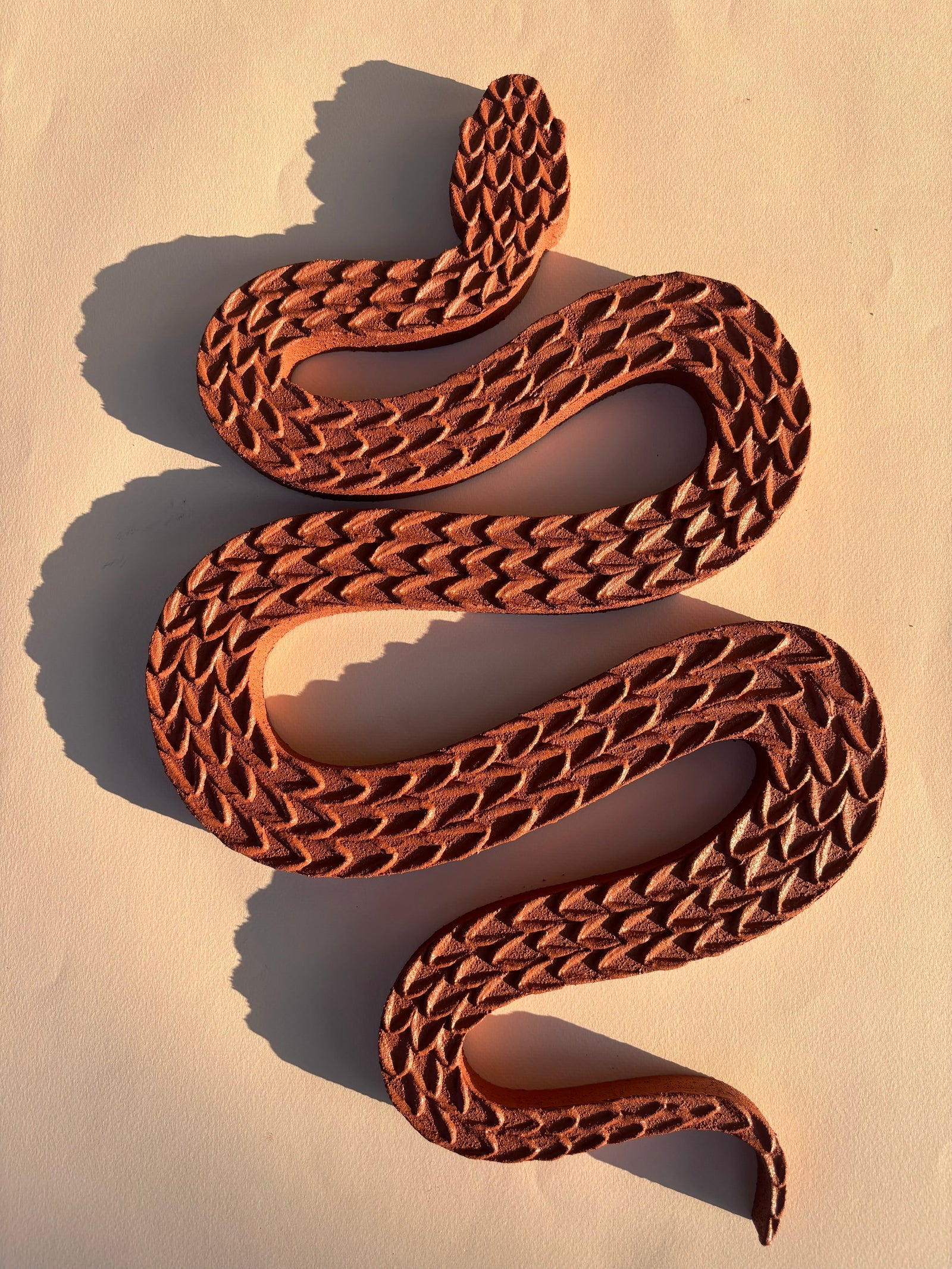 Terracotta Snake by Clarissa Sylva