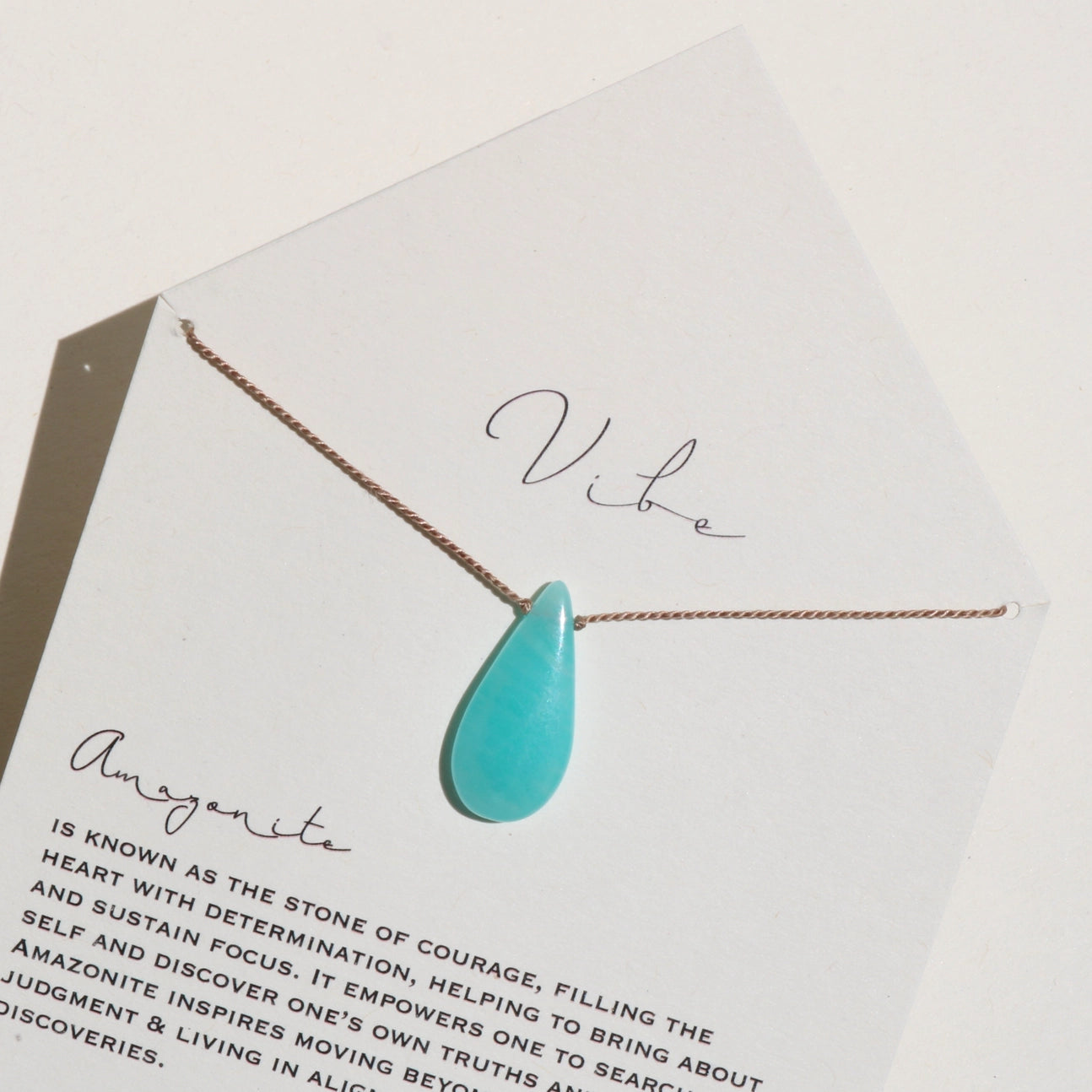 Amazonite Drop Necklace by VIBE
