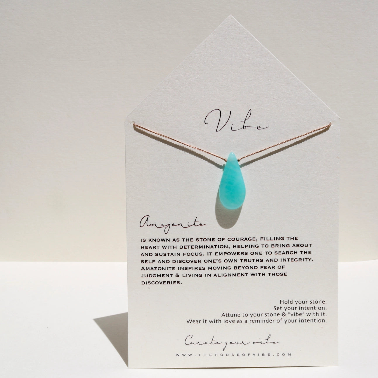 Amazonite Drop Necklace by VIBE
