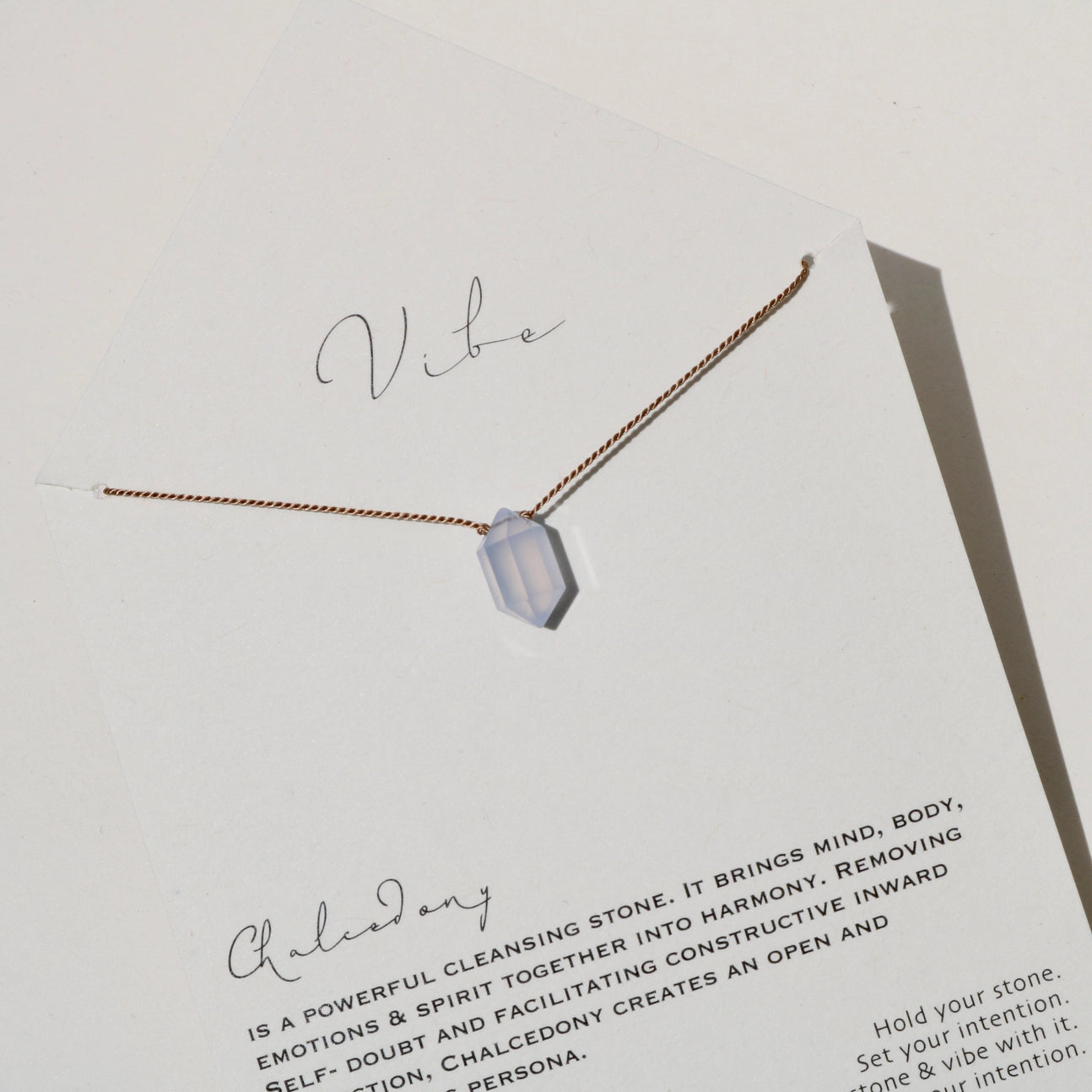 Chalcedony Double Tourminated Necklace by VIBE